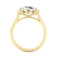 thumbnail image 3 of Lei - Moissanite Round and Marquise Cluster Lab Diamond Engagement Ring, 3 of 5