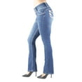 thumbnail image 5 of Fashion2Love Women's Juniors Colombian Design Butt Lift Push Up Mid Waist Boot Leg Jeans, 5 of 10