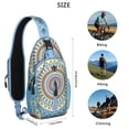thumbnail image 4 of Zen Mandala Sling Backpack with Ethnic Inspired Symmetrical Pattern, Lightweight Durable Crossbody Daypack, Adjustable Strap, Multiple Compartments for Daily Use and Travel, 4 of 5