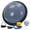1 Package Pvc 23Inch Yoga Half Ballgrey, Classic, variant on Half Balance Ball with Non-Slip Base – Full-Body Workout Equipment for Core Training, Includes Resistance Bands, Pump and Bonus Ball, Ideal for Home Gym Use, Blue