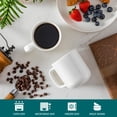 thumbnail image 3 of Juego de tazas de café vancasso de porcelana, 480 ml, cerámica blanca, 6 piezas, 3 of 9