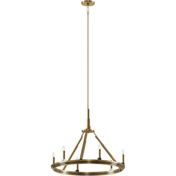52420BNB Kichler Lighting Emmala - 6 Light Medium Chandelier In Art Deco Style-24 Inches Tall and 26.75 Inches Wide     -Traditional Installation