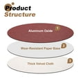 thumbnail image 4 of Uxcell 10 Pcs 12'' PSA Discos de Lijado 80 Granos Óxido de Aluminio Autoadhesivos, 4 of 7