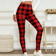 thumbnail image 7 of Atogsazn Womens Sherpa Lined Legging Pant Plaid Slim Fit Fleece Winter Warm Pajamas Pant Thick Soft High Waisted Trouser Red S Fashion, 7 of 7