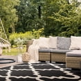 thumbnail image 4 of SAFAVIEH Courtyard Jaylee Geometric Indoor/Outdoor Area Rug, Black/Beige, 9' x 12'6", 4 of 10