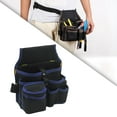 thumbnail image 6 of yotijay Carpenter Tool Belt Waterproof Gardening Tool Waist Bag Belt Waist Tools blue edges, 6 of 9