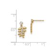 thumbnail image 2 of 14K Yellow Gold Earring Drop & Dangle Women'S Textured Cubic Zirconia CZ Clear 14 mm 8.1, 2 of 2