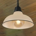 thumbnail image 2 of JONATHAN Y Jasper 12.25" 1-Light Farmhouse Industrial Indoor/Outdoor Iron LED Pendant, Matte Almond, 2 of 6
