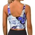 thumbnail image 3 of Lsque Butterflies Printed Women'S Sports Bra, Compression, Moisture Wicking, High-Impact Sports Bra For Women,Supportive sports bra-XX-Large, 3 of 9