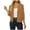 Coffee, variant on Tanghaowl Summer Cardigan Women's Elegant 3/4 Sleeve Knit Cardigan Slim Fit Fashionable Open Front Outerwear Grey M