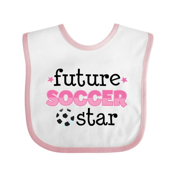 Inktastic Future Soccer Star Girls Girls Baby Bib