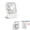 White, variant on Magnetic Cruise Approved Fan, Ultra-Slim Travel Fan Rechargeable, 4-Speed, Hook Design, Portable Fan for Cruise Ship Cabin, Bedroom Sleeping, Camping