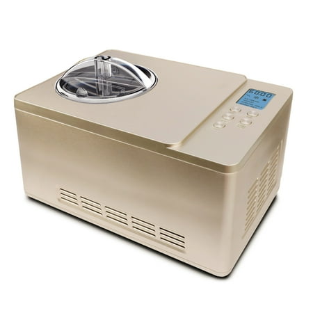 Whynter ICM-220CGY 2 Quart Capacity Automatic Compressor Ice Cream Maker & Yogurt Function with Stainless Steel Bowl in Champagne Gold