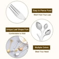 thumbnail image 3 of Uxcell 10Pack 4.8" Stainless Steel Leaf Appetizer Fork Tableware Dessert Fork, Silver, 3 of 4