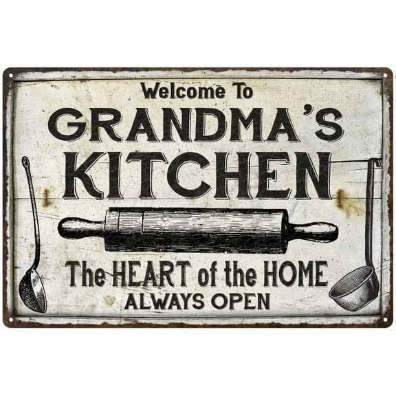 GRANDMA's Kitchen Farmhouse Sign Gift 8x12 Metal 108120033003