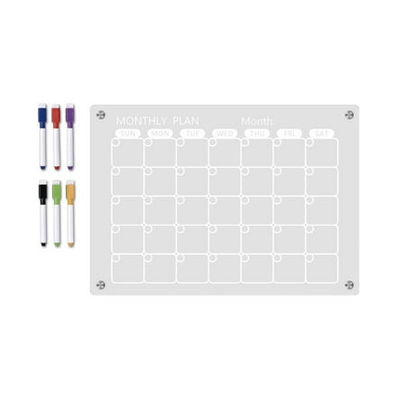 

JINGT Fridge Magnet Transparent Acrylic Weekly Plan Notes Message Board