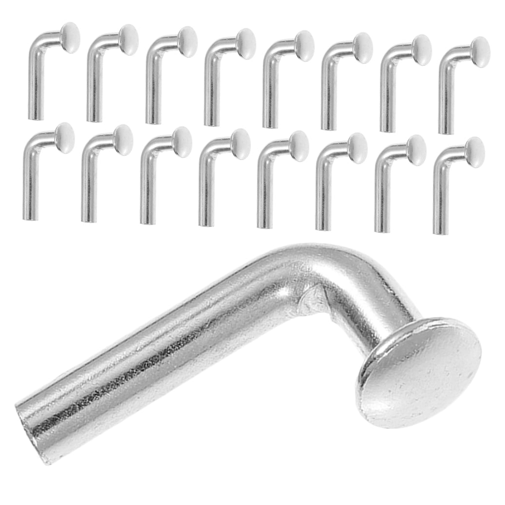 LOLIPPYY 100Pcs Plated Silver Galvanized Pallet Rack Safety Pins with 90 Degree Bend for Industrial Shelving