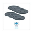 thumbnail image 3 of Boardwalk 1868182 Plastic Round Flat-Top Lid for 32 gal. Waste Receptacles - Gray, 3 of 7