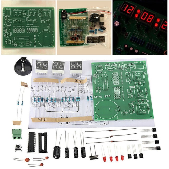 Bgsha Kit de Fabrication de Réveil Numérique à LED 6 Bits Kit de Pratique de Soudure Électronique