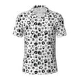 thumbnail image 2 of Daiia Black Footprints Pattern Men’s Polo Shirts,Solid Deck Shirt,Classic Fit, Breathable Cotton Polo for Casual and Sport Wear-4X-Large, 2 of 7