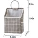 thumbnail image 2 of Bolsa de almacenamiento para colgar en la pared, paquete de 2, para colgar en el armario, para guardar en el bolsillo, para el baño o el dormitorio, de lino y algodón (cuadros grises), 2 of 4