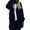 Blue, variant on FRSASU Women'S Plus Size Coat ,Oversized Open Front Hooded Draped Pockets Cardigan Coat