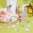 thumbnail image 3 of 300Pcs Square Acrylic Self Adhesive Acrylic Mosaic Tiles Silver 20.5x20.5x1mm, 3 of 6
