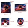 thumbnail image 6 of 4PCS Boys Shower Curtain Set - Basketball Sports Shower Curtain for Boys Bathroom Decor Basketball Shower Curtain with Bath Mat and 12 Hooks Basketball Bathroom Decor for Boys Teens Mens, 70" x 70", 6 of 6
