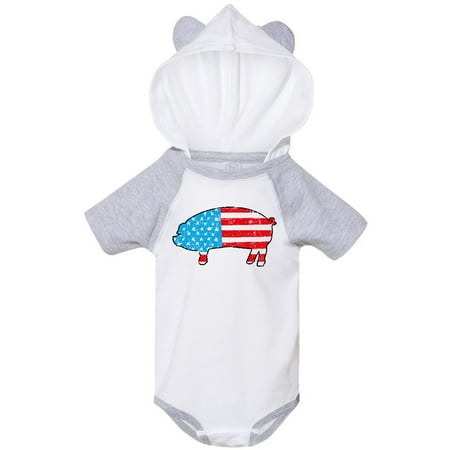 

Inktastic Patriotic Pig Gift Baby Boy or Baby Girl Bodysuit