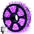 thumbnail image 1 of Luces navideñas JMEXSUSS 600 LED moradas de 168 pies para exteriores e interiores, 1 of 9