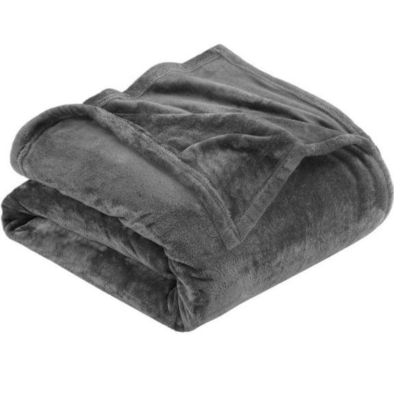 Plush Blanket Super Soft Cozy Throw Blanket, Anti Static Microfiber Blanket,Lightweight Fuzzy Comfy Solid Color Flannel Blanket Warm Plush Throw Blankets for Couch, Sofa, Bed(Grey2 70x100cm)