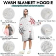 thumbnail image 5 of Wearable Oversized Blanket,Multicolor Christmas Snowflake Pattern Wearable Blanket Hoodie for Adults,Cozy Hooded Blankets with Super Pockets,Super Warm Fuzzy Pullover for Women & Men, 5 of 6