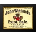 thumbnail image 2 of Vintage Booze Labels 18x15 Black Modern Framed Museum Art Print Titled - John Wielands Extra Pale Lager Beer, 2 of 5