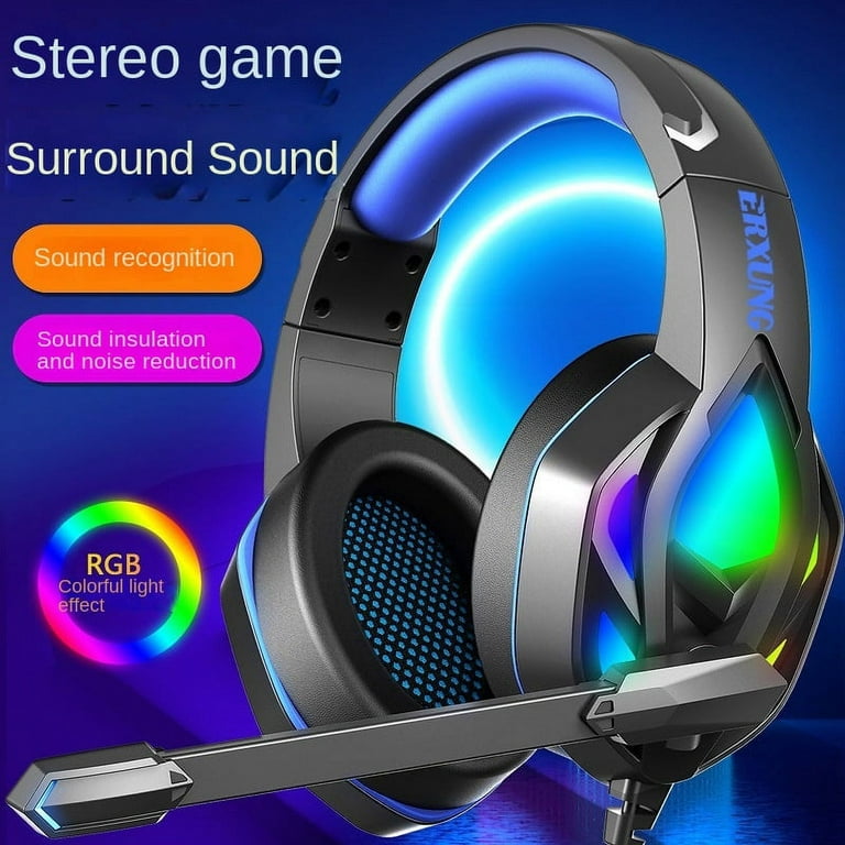  EKSA E1000 USB Gaming Headset for PC, Computer Headphones with  Microphone/Mic Noise Cancelling, 7.1 Surround Sound, RGB Light - Wired  Headphones for PS4, PS5 Console, Laptop, Call Center : Video Games