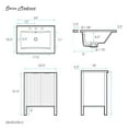 thumbnail image 6 of Bastille 24 in. White Bathroom Vanity With White, 3-Hole Ceramic Sink Top, 6 of 12