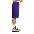 thumbnail image 3 of SPORT-TEK Men's Extra Long PosiCharge Classic Mesh Short S Purple, 3 of 6
