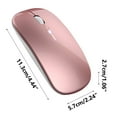thumbnail image 3 of Wireless Charging Bluetooth 5.0 Silent Mouse - Rechargeable Ergonomic Optical Pointer with Power Display, Dual Mode .4G USB for Laptop PC Tablet, Portable Travel Office Computer Accessory, 3 of 3