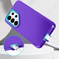 thumbnail image 5 of I-HONVA Compatible with Samsung Galaxy S26 Ultra Case,3-Layer Military-Grade Drop Protection Anti-Slip Bumper Rugged Shockproof Dustproof Protection Phone Case,Purple Green, 5 of 7