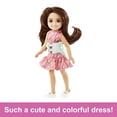 thumbnail image 5 of Barbie Chelsea Doll, Small Doll with Brace for Scoliosis Spine Curvature, Brunette, 5 of 6