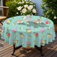 thumbnail image 4 of Pioneer Flower Floral Print Pattern Round Tablecloth 60 X 60 Inch, Wrinkle Resistant Wipeable Table Cloth for Kitchen Dining Picnic Patio Party, 4 of 6