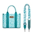 thumbnail image 6 of Wrangler Leopard Print Tote Bag for Women Western Purse Boho Top Handle Satchel Handbag with Signature Strap, Leopard-Turquoise, 6 of 8