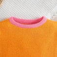 thumbnail image 4 of Otqutp Child Autumn Tops Children's Autumn Baby Color Contrast Sweater Fashionable Children's Round Neck Knit Sweaters 1 to 5 Years, 4 of 7