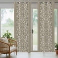 thumbnail image 5 of Outdoor Curtains for Patio Waterproof, Japanese Outdoor Privacy Panels Grommet, Grey Simple Traditional Flowers Leaves Pattern Blackout Outside Curtains for Porch/Cabana 54"x84", 2 Panels, 5 of 8