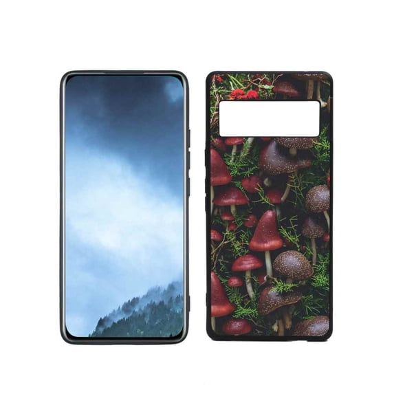Mushrooms-Shrooms-Cottagecore-1 Phone Case, Degined for Google Pixel 6 Pro(2021) Case Men Women, Flexible Silicone Shockproof Case for Google Pixel 6 Pro(2021)
