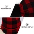 thumbnail image 2 of Gymnture Christmas Red Plaid Knitted Hat for Parent-Child, 2 of 10