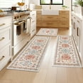 thumbnail image 3 of Ileading 3 Pieces Boho Kitchen Rug Sets Non Slip Soft Kitchen Mat Floor Mat for Kitchen, Laundry Room and Hallway, 3 of 14