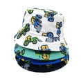 thumbnail image 5 of Krdevn Cartoon Excavator Print Reversible Kids Wide Brim Sun Hat Lightweight Breathable Beach Cap for Boys Girls, 5 of 5