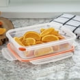 thumbnail image 4 of Sterilite Ultra•Seal™ 5.8 Cup Rectangle, Latching Food Storage Container, Airtight Watertight Seal, Orange, 6 Count, 4 of 10