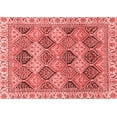 thumbnail image 1 of Ahgly Company Machine Washable Indoor Rectangle Abstract Red Modern Area Rugs, 2' x 5', 1 of 4