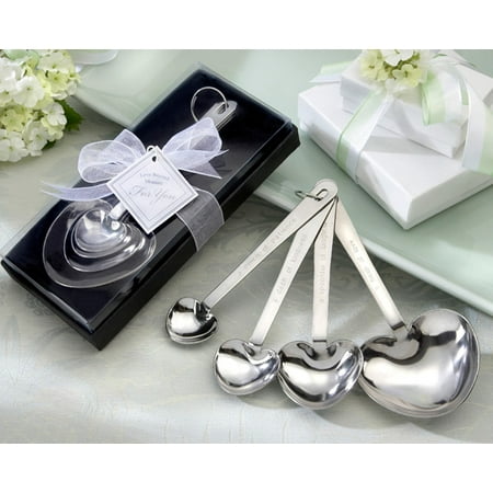 Kate Aspen Love Beyond Measure Heart Shaped Measuring Spoons in Gift Box - Set of 6 - Guest Gift, Party Souvenir, Party Favor or Decorations for Weddings, Bridal Showers, Baby Showers & More